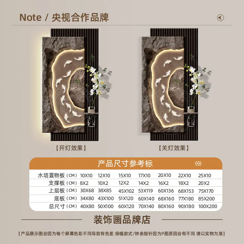 Light Luxury Chinese Style Entrance Decorative Painting Wall Hanging for Entry Corridor