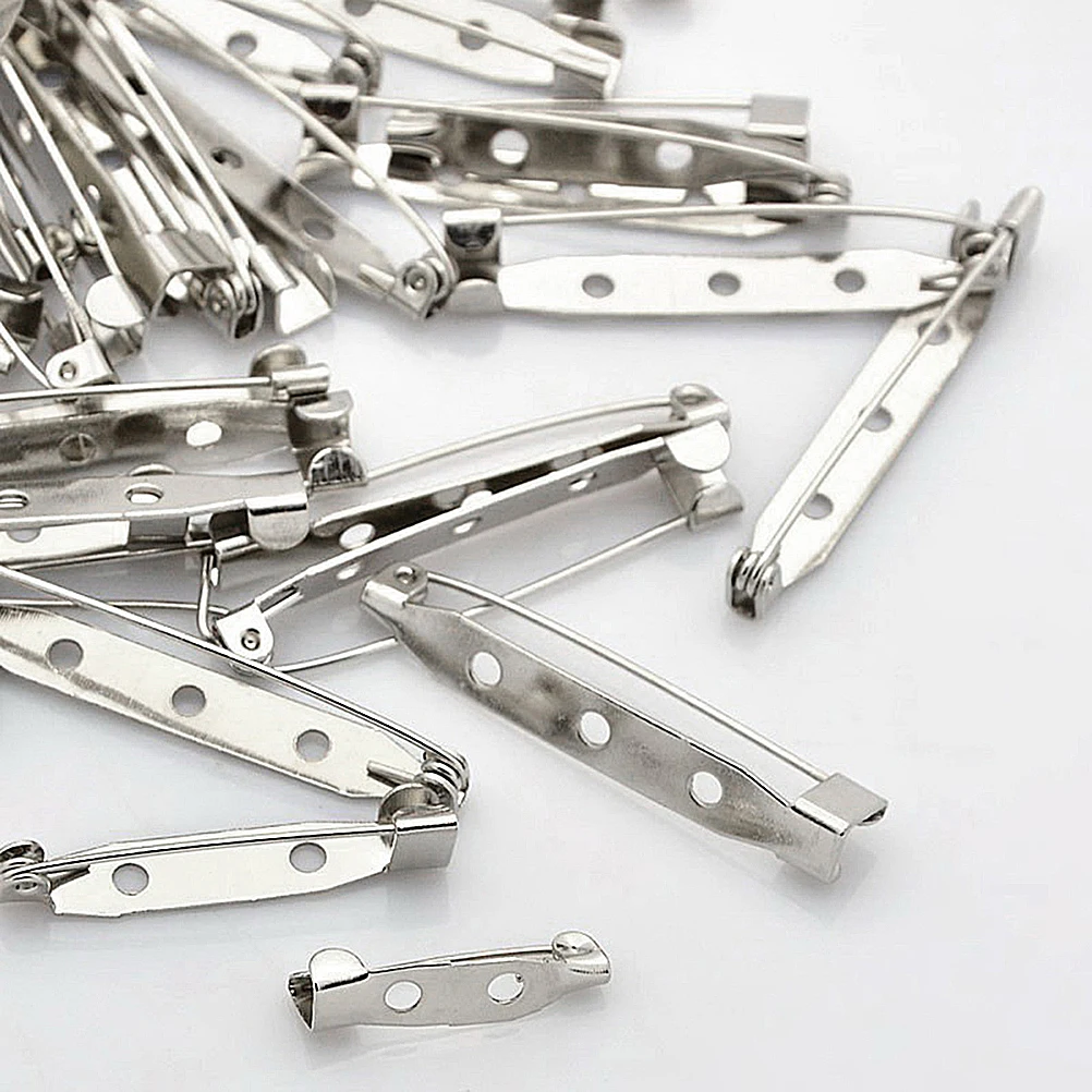 

100pcs Safety Pins Bulk Metal Diy Accessories Durable Easy Open Design For Clothes Fabric Fastening Multi Purpose Home Use (2Mm)