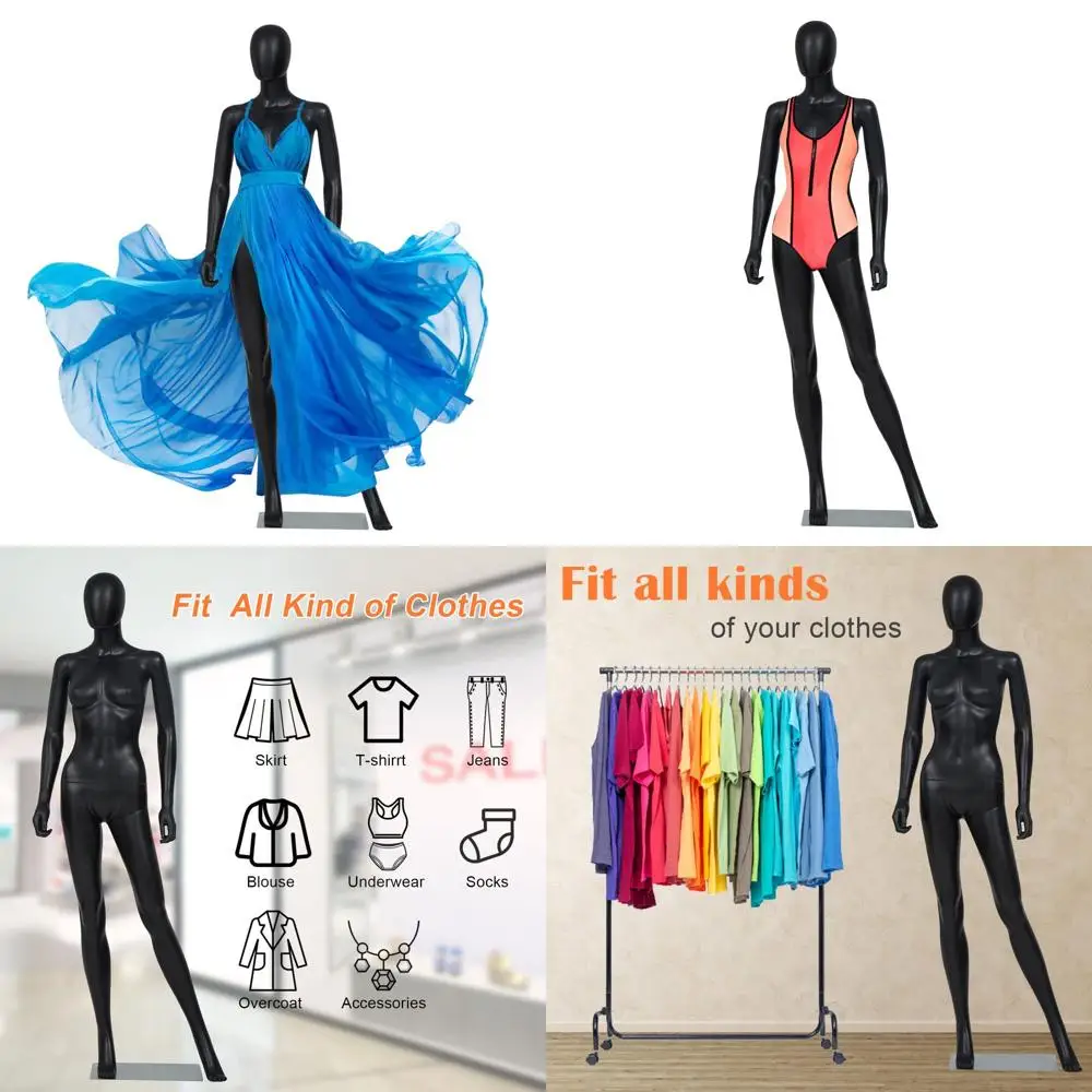 

Реалистичный манекен в полный рост для магазинов одежды и свадебных салонов, Хэллоуина и косплея, черный