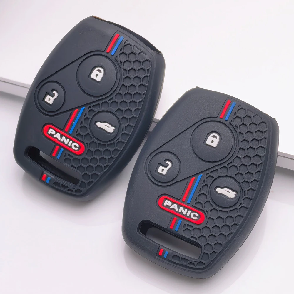 Key Fob Cover for Honda Accord Civic CR V CR Z Fit Insight Odyssey Pilot Ridgeline Crosstour  Anti-Scratch Shockproof Soft Grip