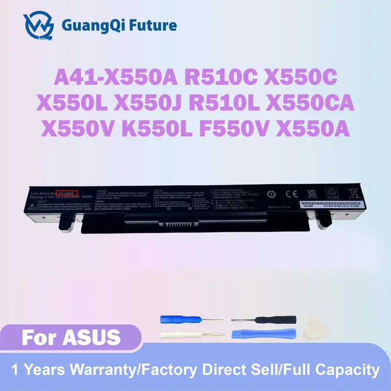 

A41-X550A New Replacement Laptop Battery 44Wh 2950mAh For Asus A41-X550 R510C X550C X550L X550J R510L X550CA X550V K550L F550V X