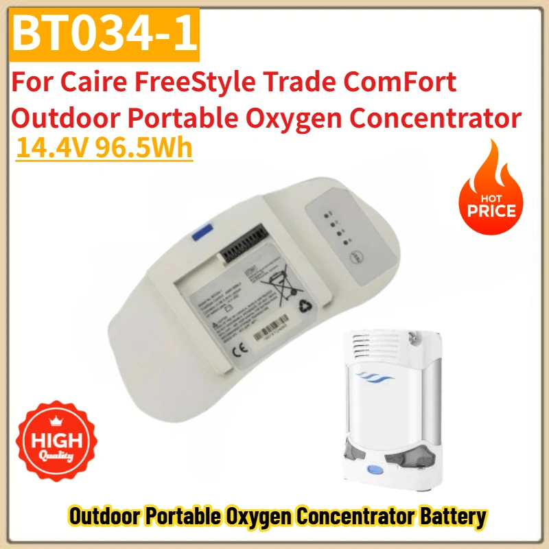 High Quality BT034-1 Battery 14.4V 96.5Wh For Caire FreeStyle Trade ComFort Outdoor Portable Oxygen Concentrator Brand New
