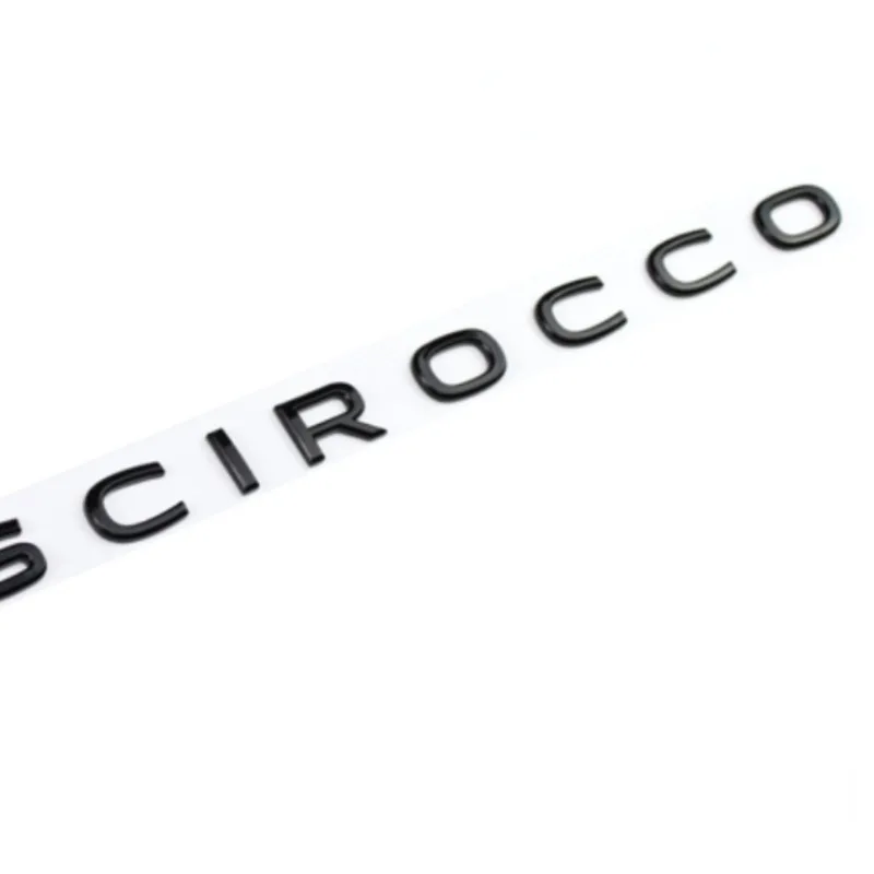 ABS Letters Emblem for SCIROCCO Car Styling Trunk Car Model Wording Logo Sticker Chrome Glossy Black Accessories