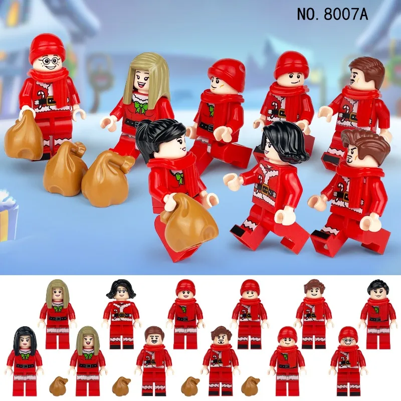 

Christmas figurine backpack scarf accessories cross-border wholesale children's assembly small particles building block toys