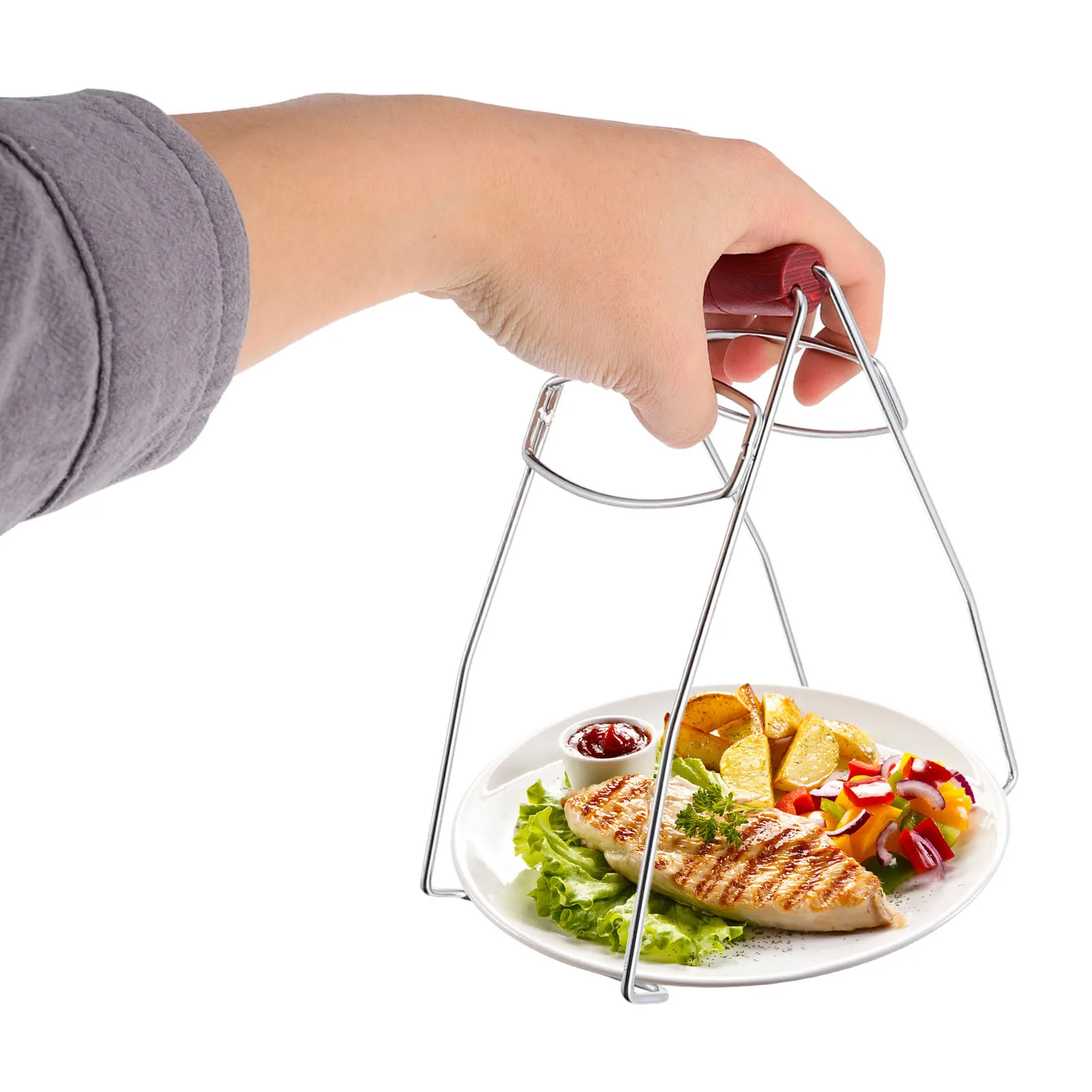 

Stainless Steel Dish Plate Clip Non-Slip Design Heat Resistant Kitchen Gripper Tongs for Hot Plate Bowl Clips Dish Clip