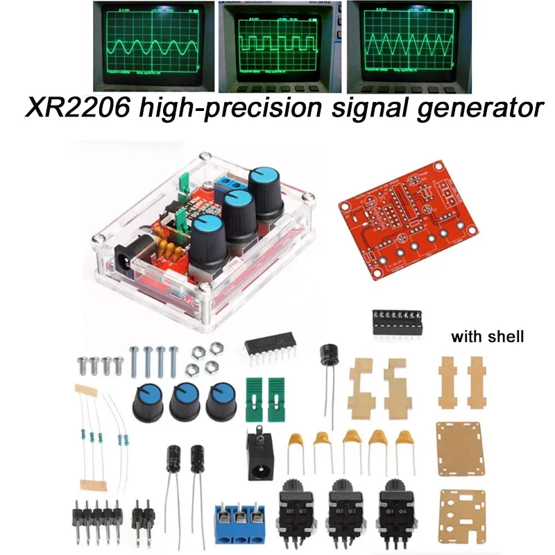 XR2206 high-precision signal generator DIY loose parts with shell Function Generator sine wave