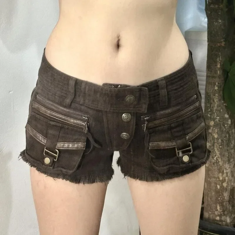 

American Vintage Subcultural High Street Sexy Shorts Personality Practical Y2k Aesthetic Punk Girl Bottom Harajuku Short Pants
