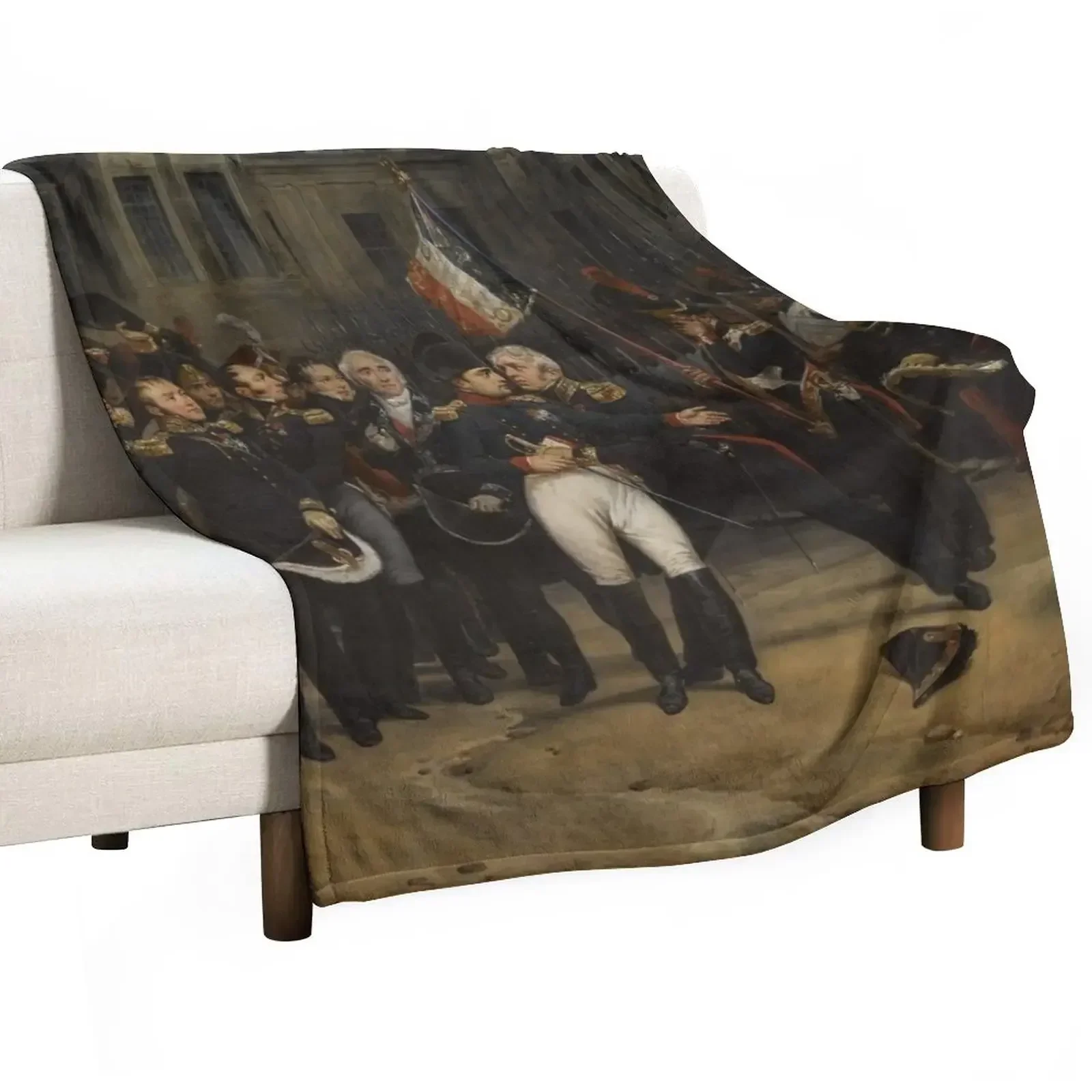 Napoleon's farewell to his Imperial Guard Throw Blanket Warm sofa bed Blankets