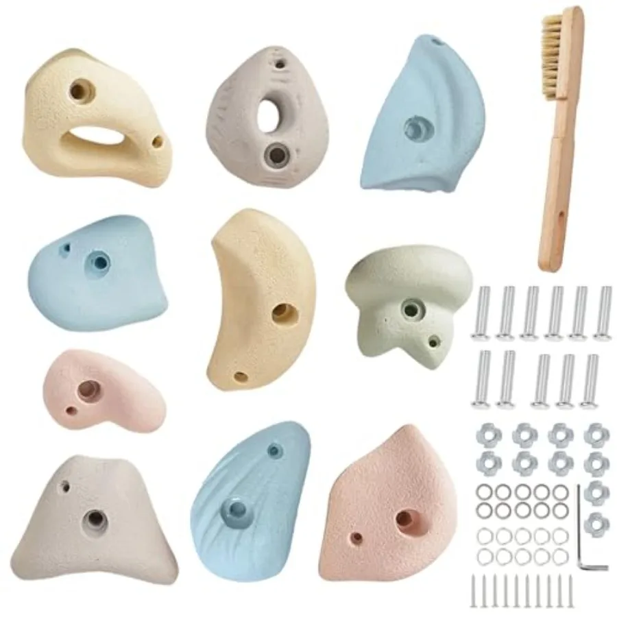 

Premium Resin Rock Climbing Holds for and Adults Large Training Rock Climbing Wall Grips Indoor/Outdoor Rock-Like Texture Climb