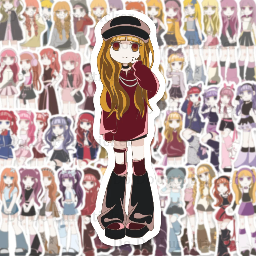 50 قطعة الكرتون Y2K ملصق الموضة مقاوم للماء بولي كلوريد الفينيل كول وسيم شخصية فن الديكور كأس جراب هاتف سجل القصاصات المحمول