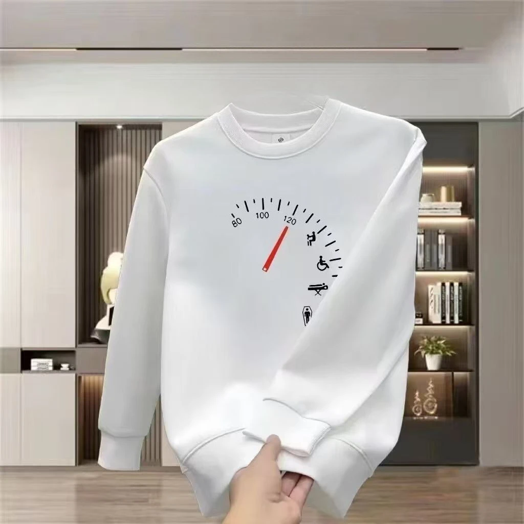 

Safe driving creative funny print pattern crew neck hoodie man motorcycle motorcycle windshield dangerous racing hoodie
