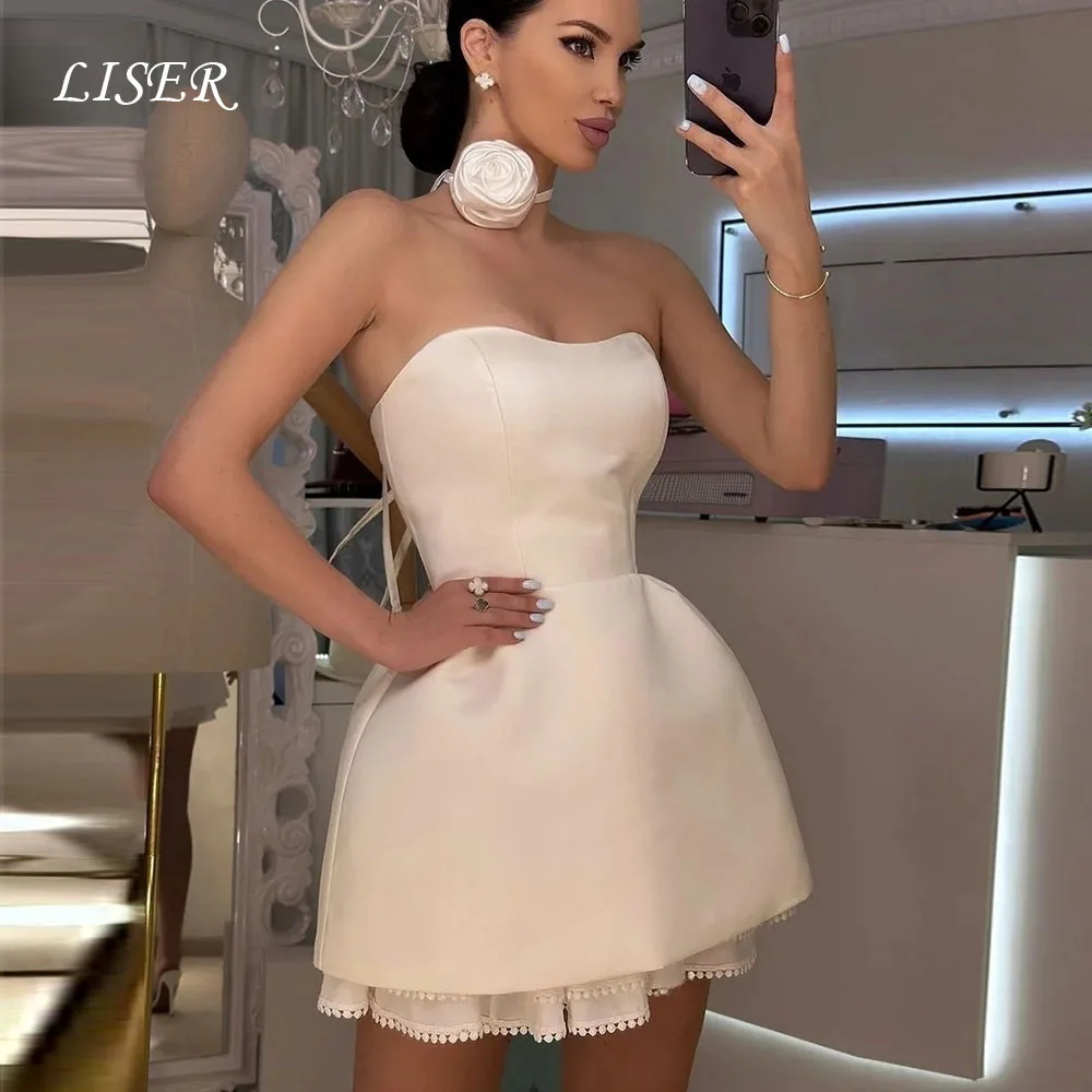 

Liser 2026 Mini Evening Dresses Sweetheart Collar Sleeveless Tired Prom Gown Party Gowns for Women Cocktail Dresses Customized