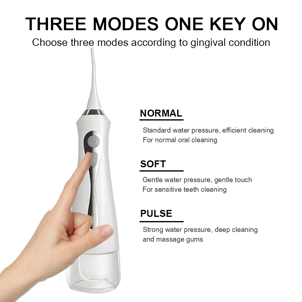 C&C 2024 Portable Cordless Electric Water Pressure Retractable Oral Irrigator Rechargeable Dental Tooth Cleaner Water Flosser