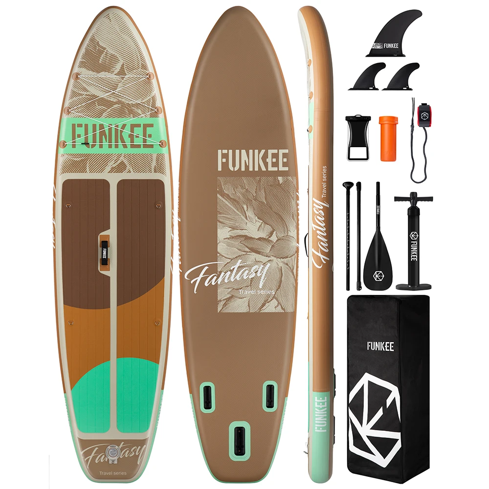 FUNKEE PIPPLE STD مقاوم للماء نفخ مجداف مجلس 11'x34''x6 ''الكبار الدائمة نمط المائية لوح تزلج على الماء كاياك الصيد السباحة #1