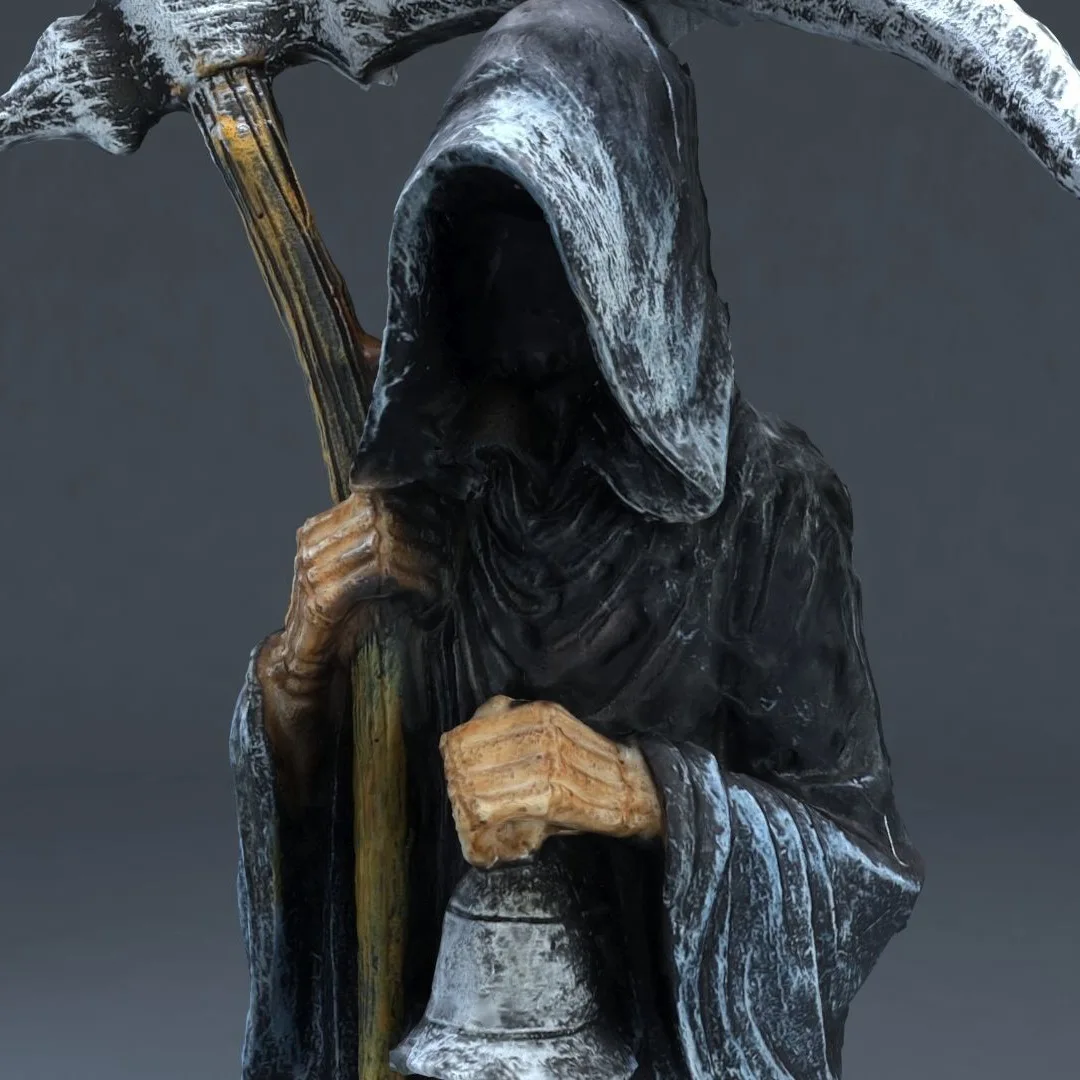 Holy Death Statue Grim Reaper Holding Scythe Statue  Standing Religious Decorative Figurine Halloween Altar