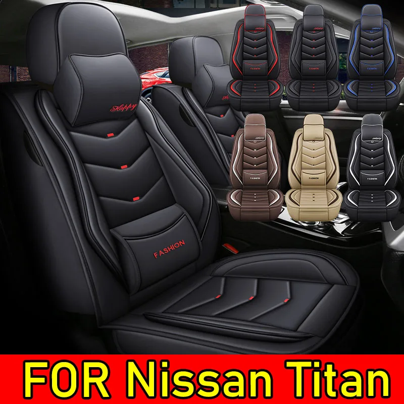 

FOR Nissan Titan Car seat cover Deluxe headrest waist artificial leather waterproof wear-resistant full wrap 5 seat cover
