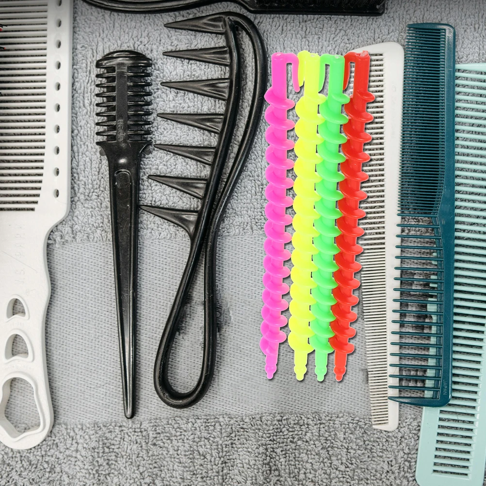 

52 шт., набор холодных стержней, спиральные инструменты для завивки длинных коротких волос, гибкие пластиковые бигуди для домашнего салона, набор для завивки, спиральные бигуди для волос