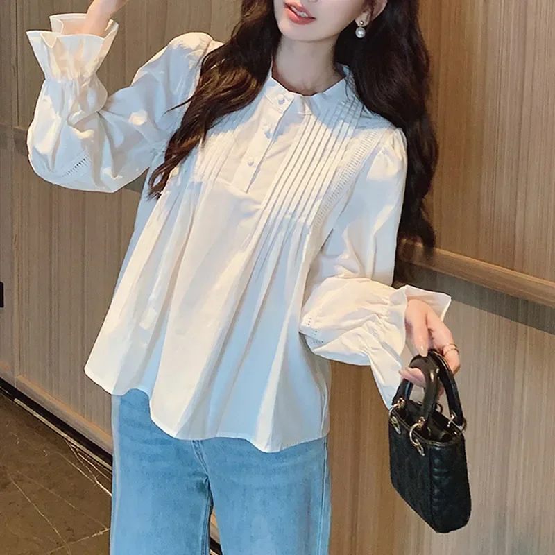 Fashion O-Neck Women Blouse Long Sleeve Blouse Shirt Women Tops Blouses Shirts Blusas Para Mujer Blusas Camisas De Mujer M382