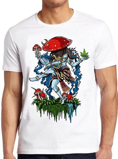 God Lord Shiva Magic Mushroom Psychedelic Research Buddha Gift Tee T Shirt