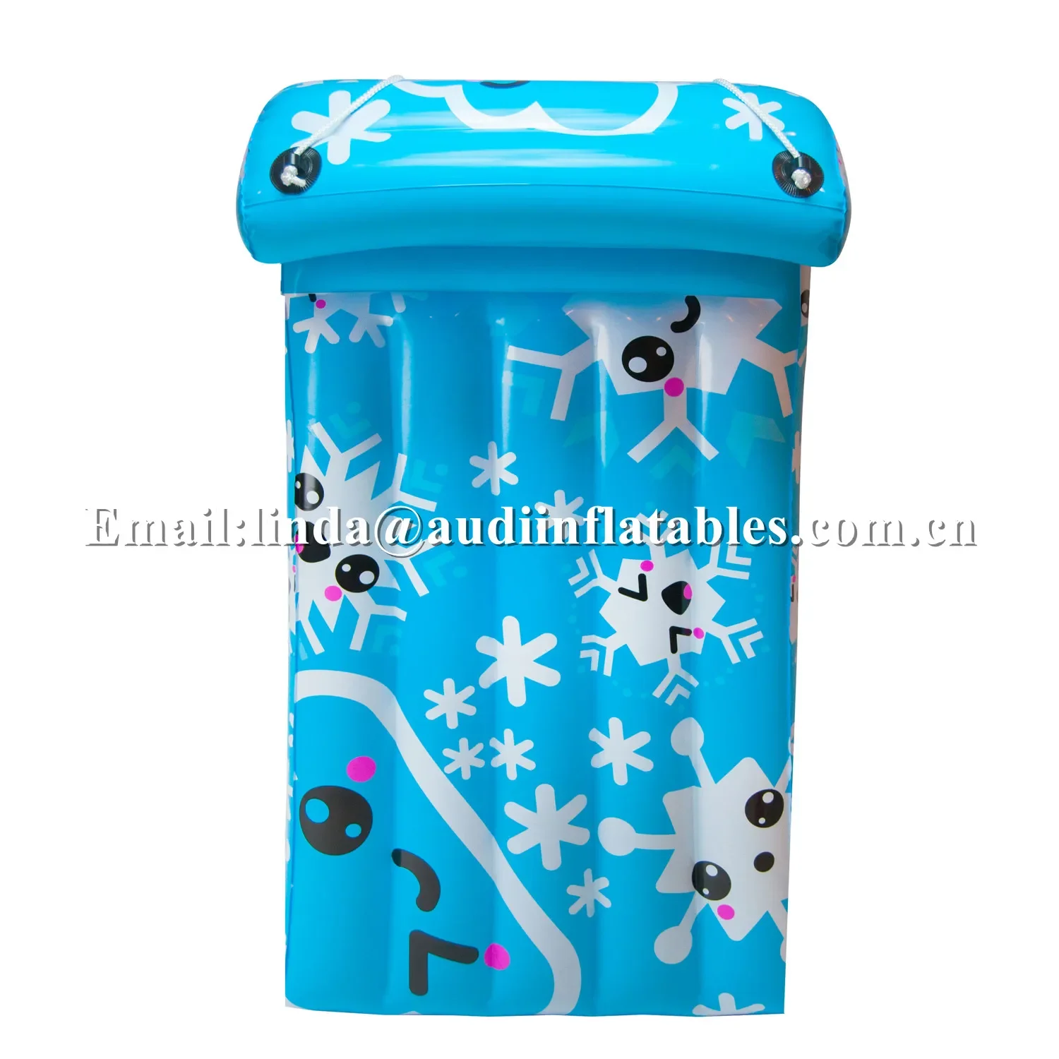 43in 1-PERSON snowflakes inflatable snow sled kids adults inflatable snow tube for winter fun time