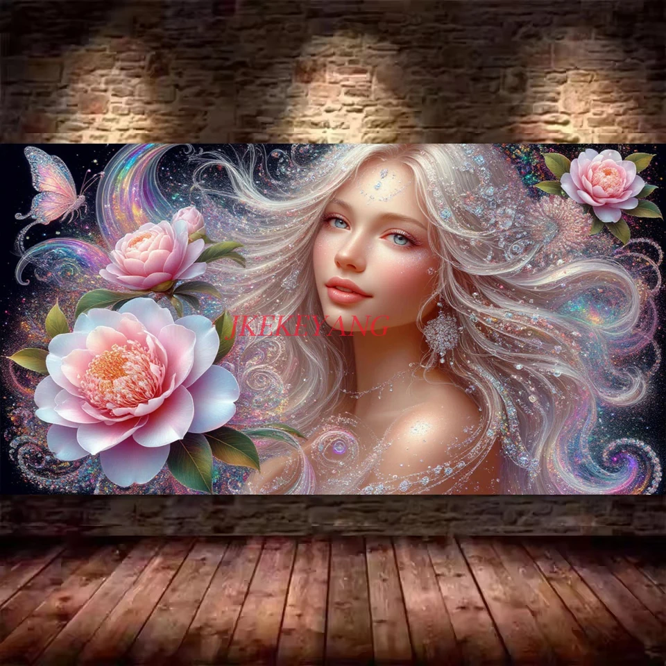 

Алмазная картина, красивый цветок пиона, красота, сделай сам, алмазная вышивка, Флора, горный хрусталь, вышивка крестиком, мозаика, украшение для дома