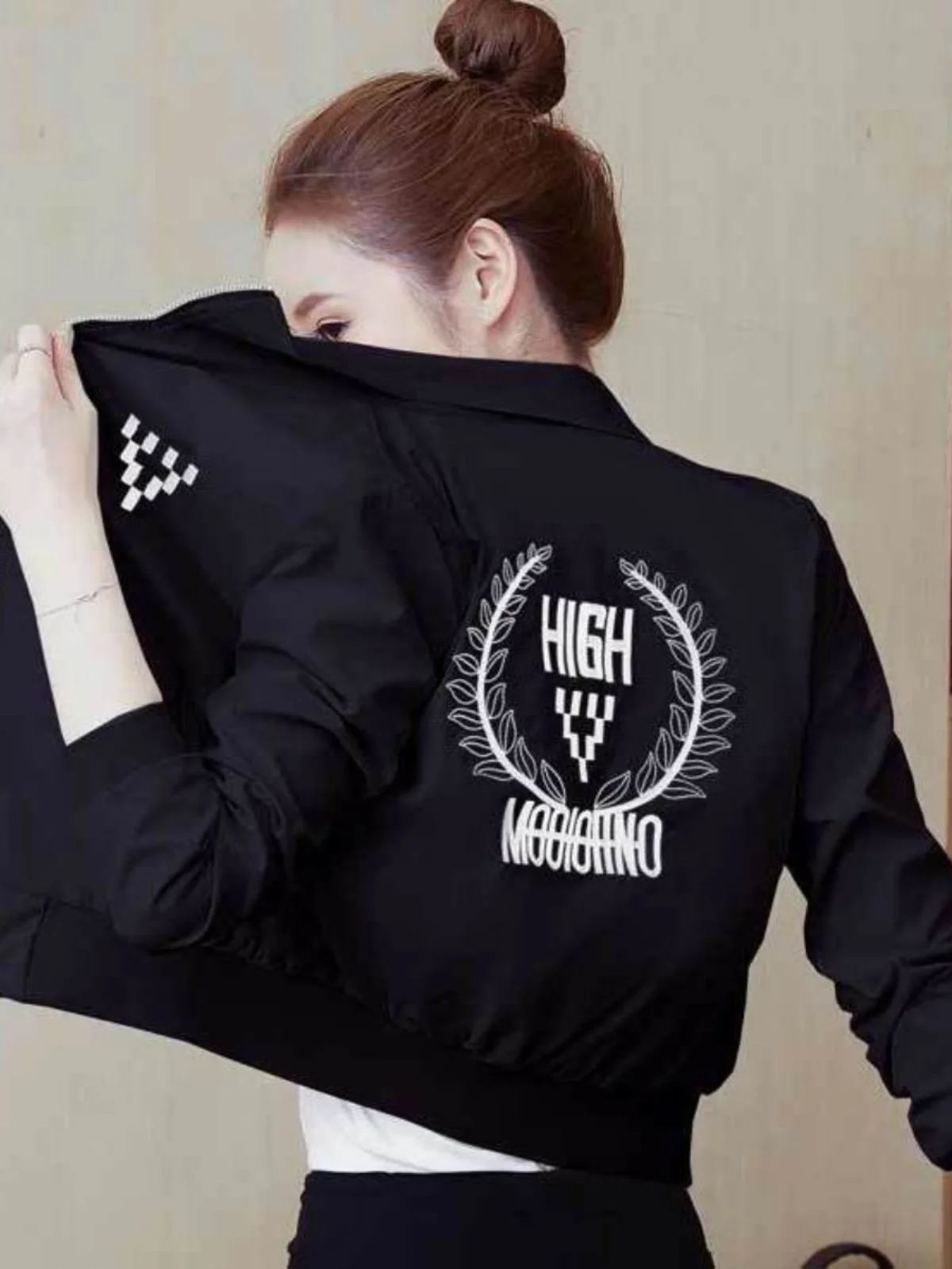 Double-Layered Short Jacket Korean Style Casual Stand Collar Baseball Suit for Women Spring Autumn New Arrival Versatile