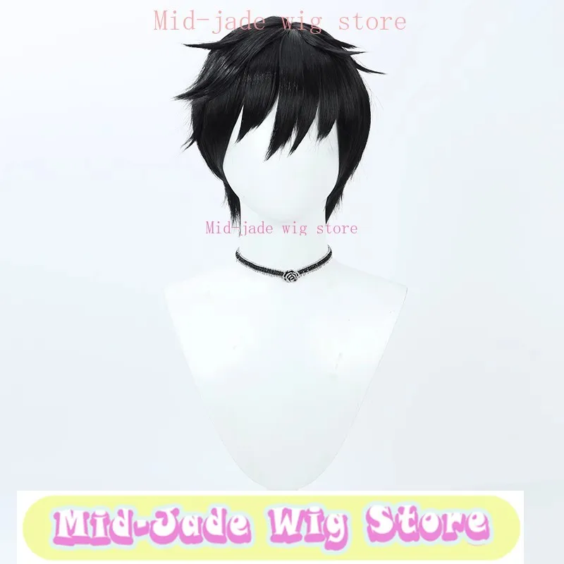 Mid-jade Wig Anime Game Costume Prop Synthetic Wig Heat-Resistant Fiber Valorant Jett Cos Anime Female Cosplay Halloween Wig