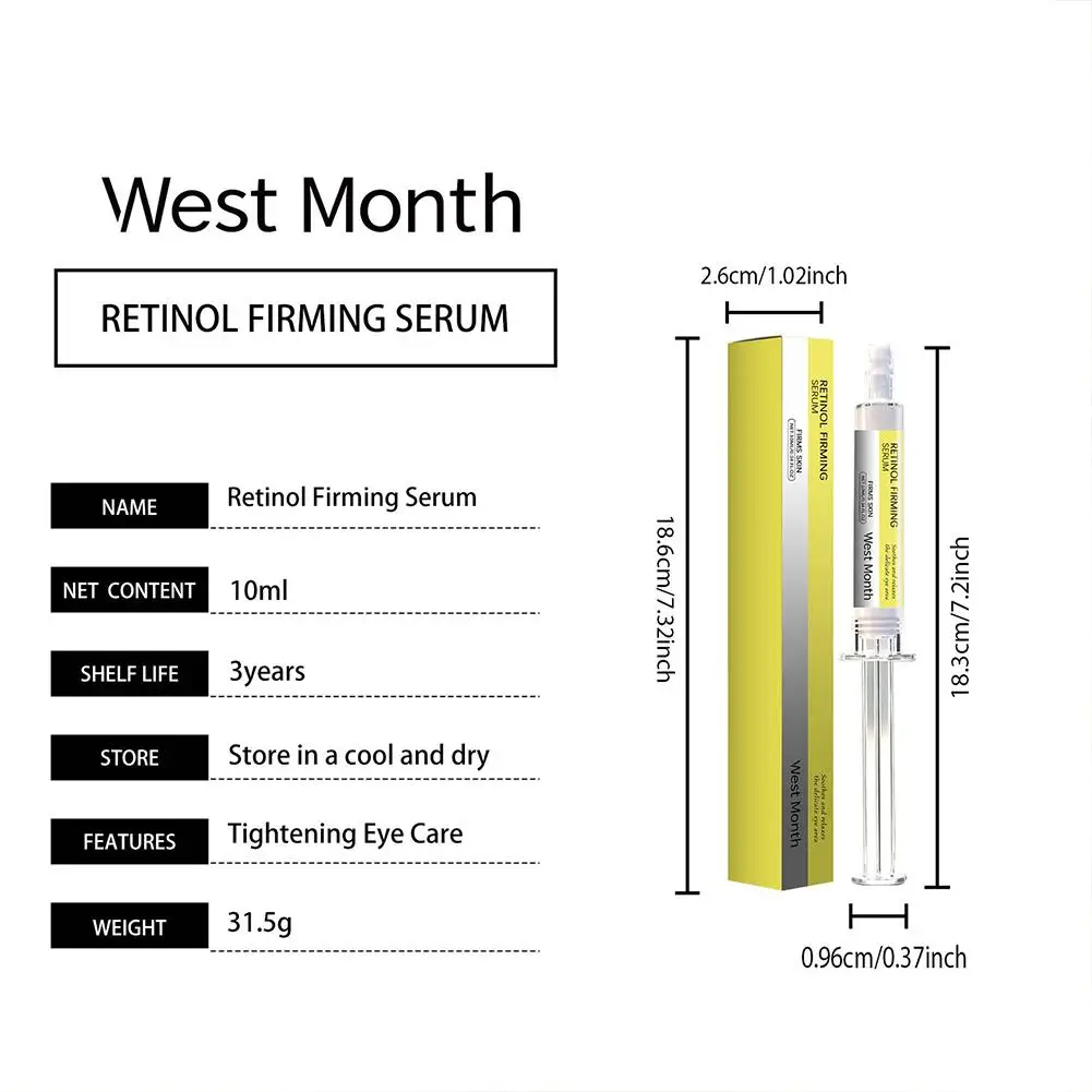 مجموعة كريم عين الريتينول جوهر إصلاح لطيف مع علاج مضاد للشيخوخة فيتامين C للهالات السوداء والتجاعيد لشد تحت مصل العين