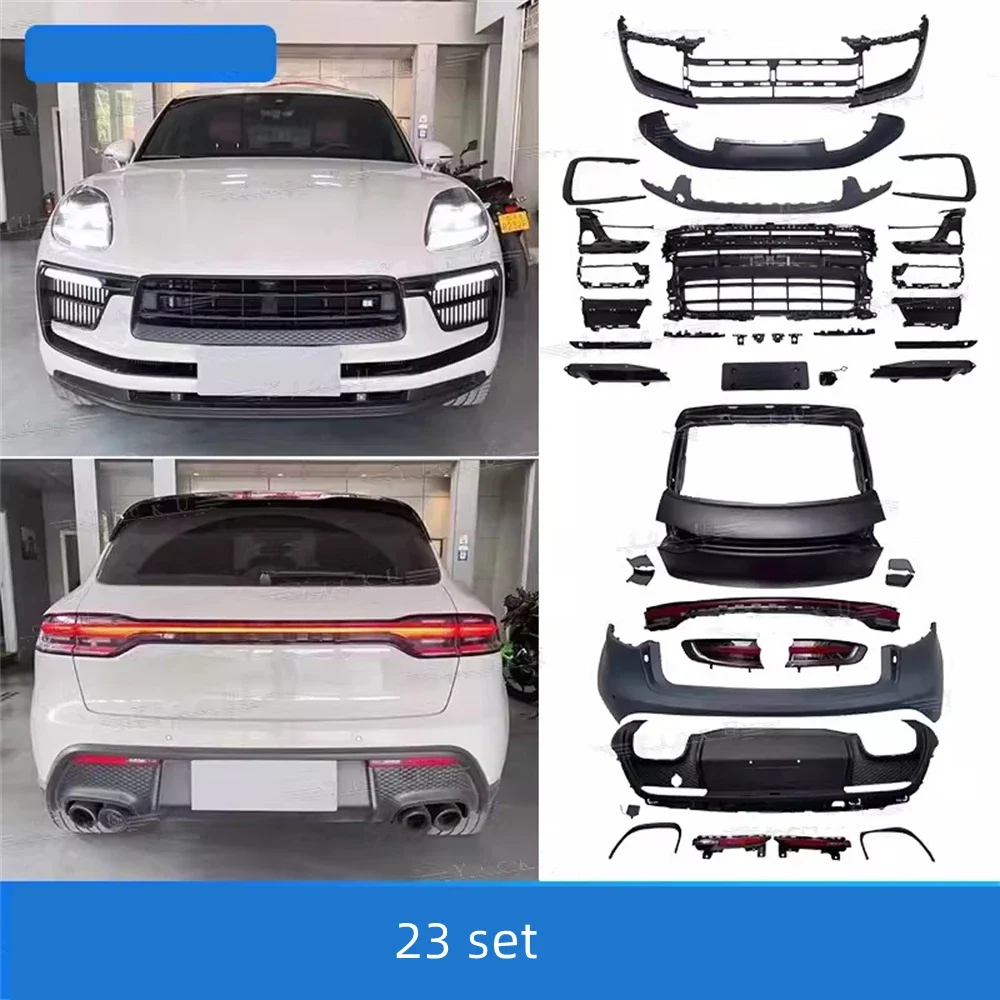 

Front rear bumper assembly headlight tailgate taillight For 14-21 Porsche MACAN modified GTS TURBO