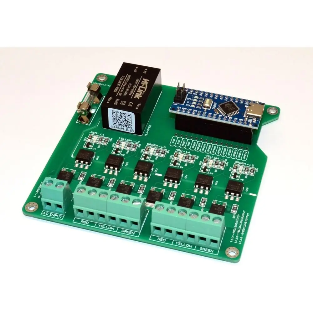 

EicNuts Light Signal Controller Compatible with Arduino Sequencer AC age 6 Channel Solid Sate Relay SSR Progmable 100V-240VAC 50