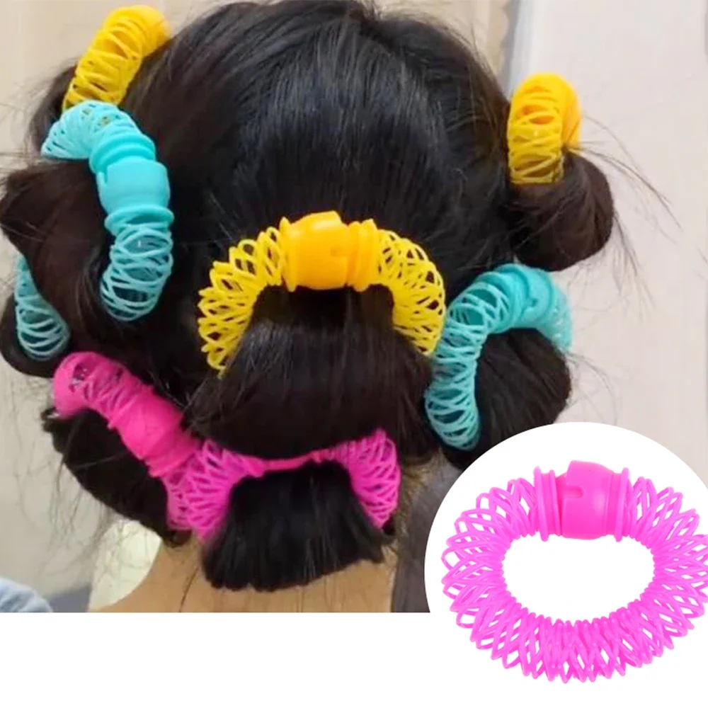 6/8pcs Heatless Hair Curler Spiral Curls Magic Lazy No Heat Hair Roller Donuts Curlers Wave Formers DIY Hair Styling Tools Women