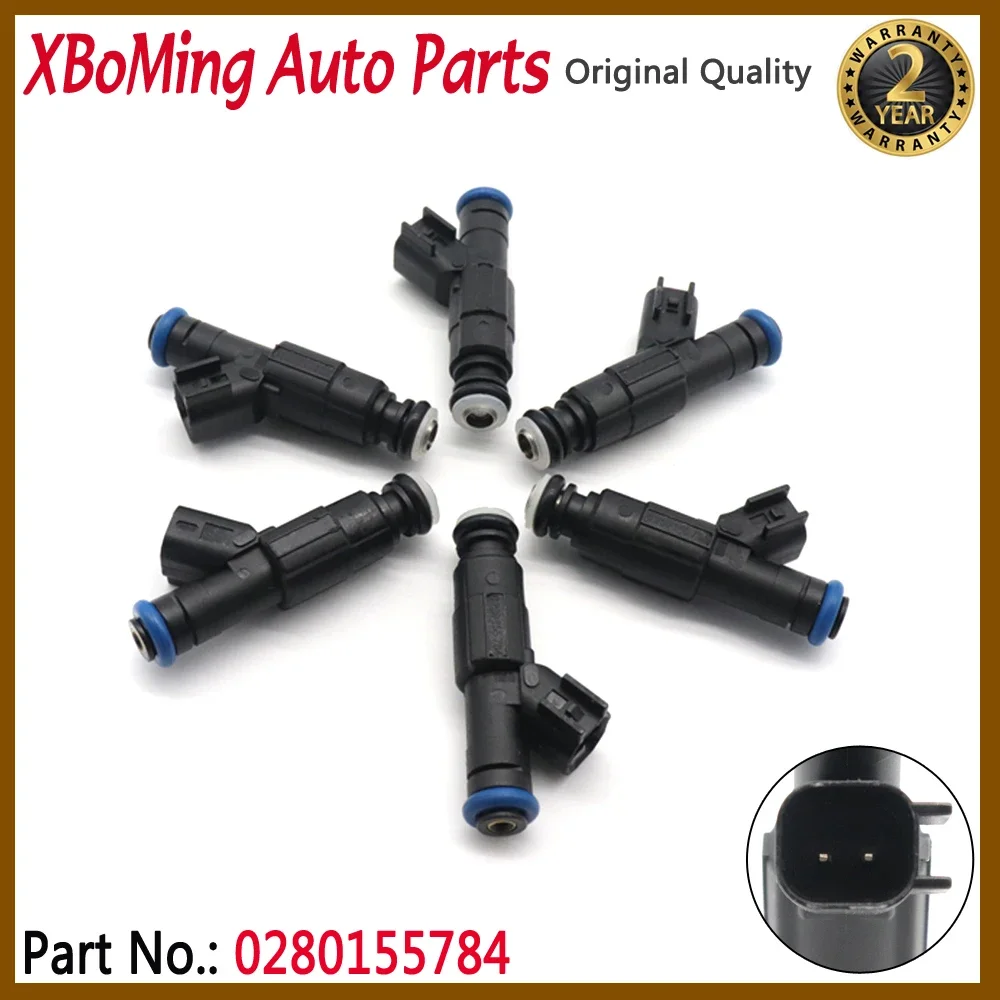 6PCS Car Fuel Injectors Nozzle 0280155784 For Jeep Cherokee Grand Cherokee Wrangler 1999-2004 FJ454 280155784