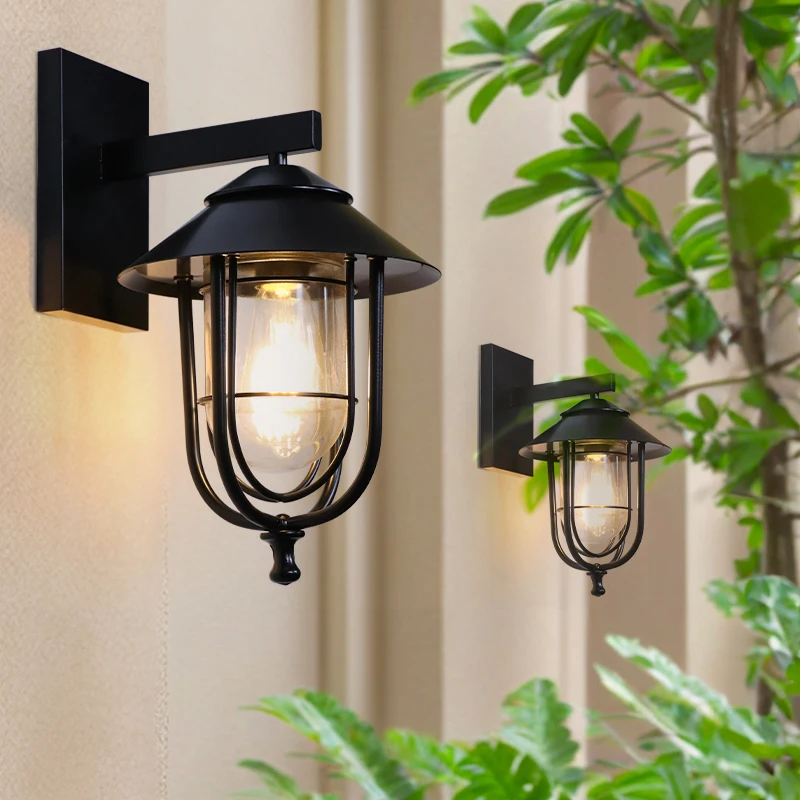 Waterproof Outdoor Wall Lamp European Style Balcony Garden Villa Courtyard Door Hanging Exterior Wall Lighting