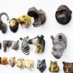 Animal Head Fridge Stickers Children Toys Birthday Gifts Magnetic Stickers Home Decor Africa Travelling Souvenirs Fridge Magnets