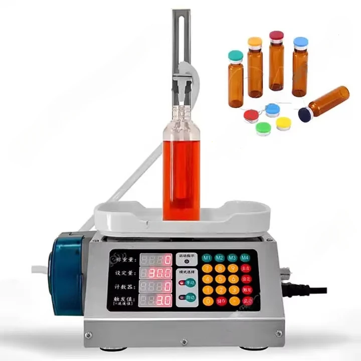 VNC-1200ml Juice Drinks Liquid Weigh Filling Machine Cosmetic Oil Filling Machine