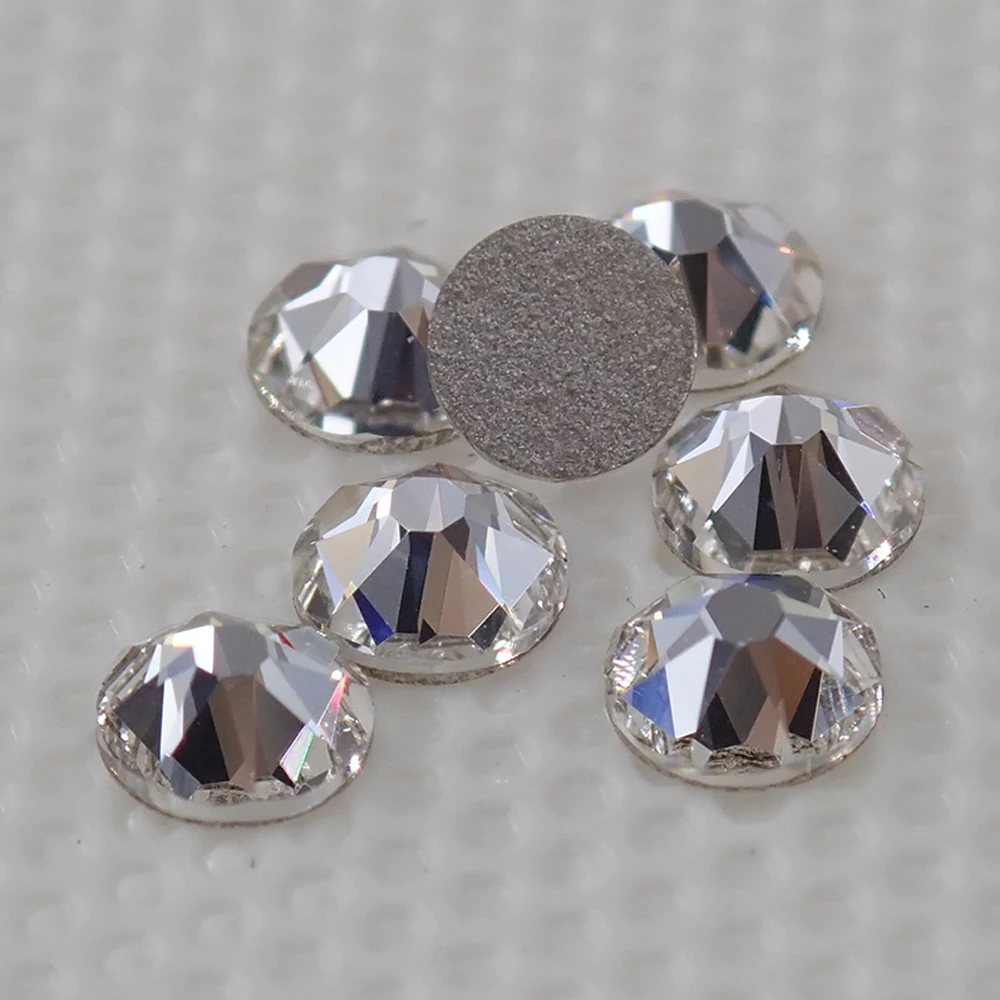 2088 Xirius Clear 8Big 8Small Non Hotfix Flatback Strass Crystal Rhinestone for Garment Clothes Glitter Nail Art Accessories