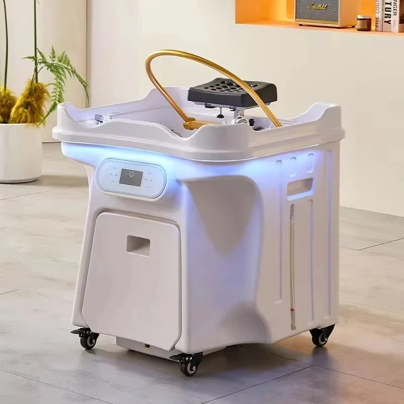 Beauty Salon Multifunctional with Water tank Sink Mobile Hair Wash Portable Shampoo Basin