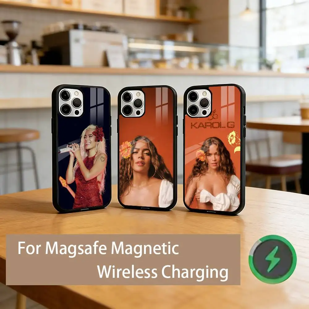

K-KAROL G Singer Phone Case For iPhone17,16,15,14,13,12,11 Plus,Pro Magnetic For Magsafe Wireless Charging