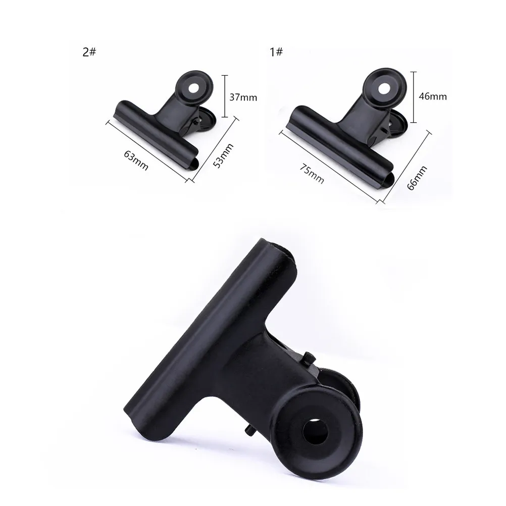 30Pcs 22Mm Black Metal Note Clips Strong Spring Hold Fixing Clamps for Documents Photos Maps Price Tags in Office Home Shop