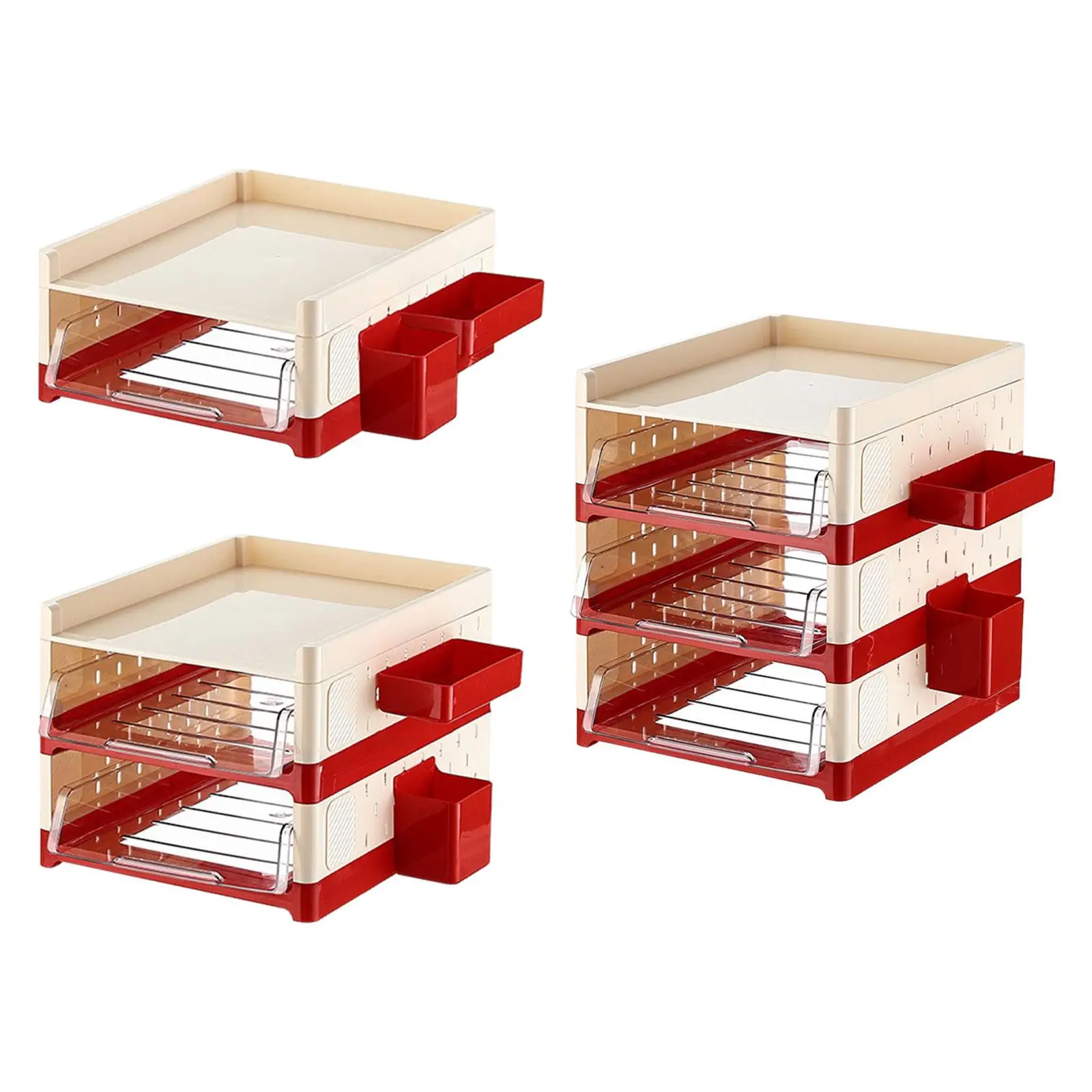 

Desk Organizer File Holder Multiuse Multi Layer Save Space File Paper Sorter for Workstation Commercial Office Supplies Home