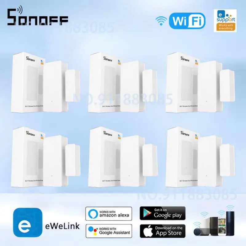 SONOFF DW2 Smart Door Window Sensor Wireless Connection Door Open/Closed Detector EWeLink Remote Security Alarm For Google Alexa