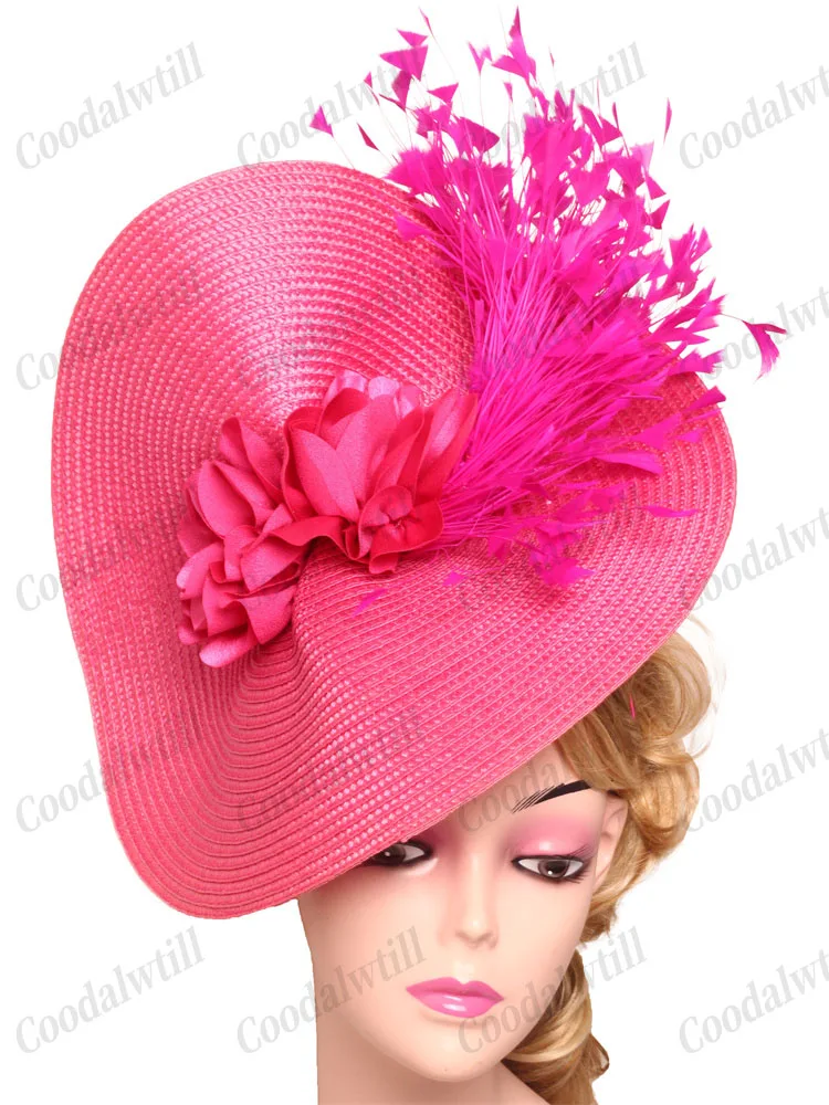 

Women Derby Blue Fascinator Hats Ladies Fancy Tea Party Hats Elegant Kentucky Church Hat Hair Clip Bride Wedding Derby Headpiece