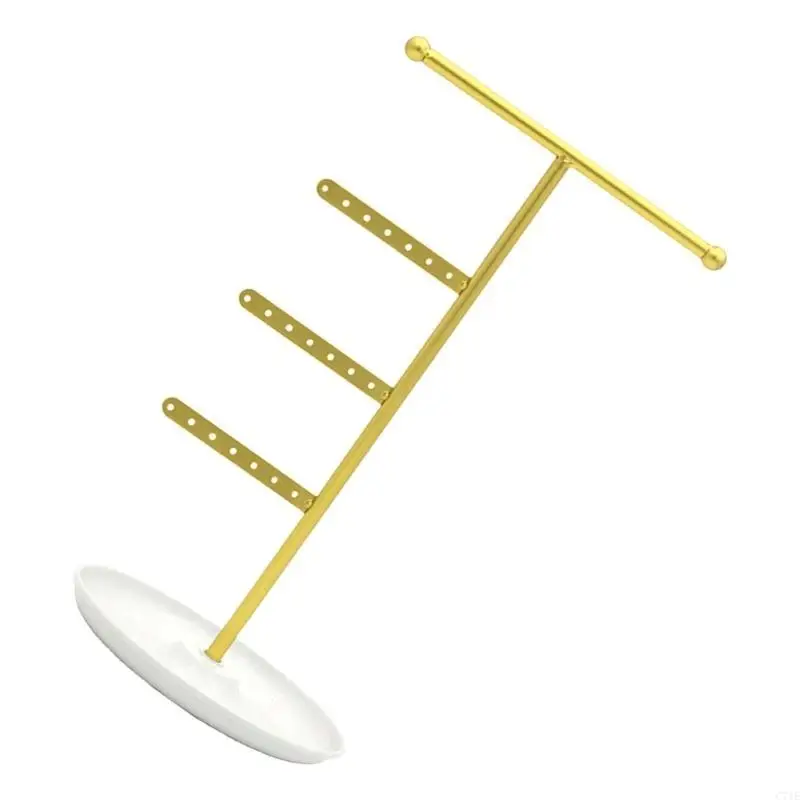 

Modern Jewelry Display Rack with Sturdy Base Space Saving Necklace Bracelet Rack