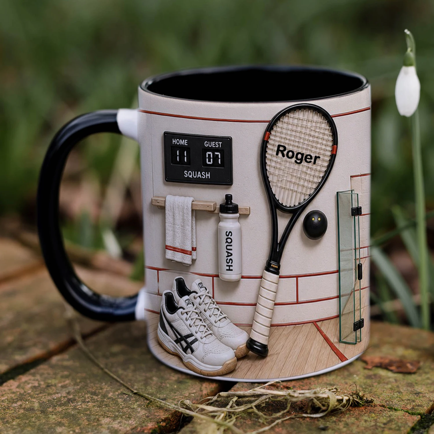 Mug Kopi Keramik Bertema Squas - Badminton Cup ulasan dan harga