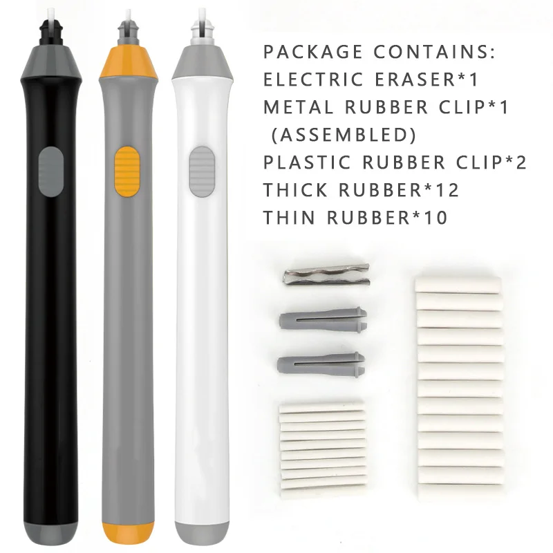 1 Set Adjustable Electric Eraser with Replacement Rubber Refill Ideal for Sketching and Drawing Corrections, School Stationery