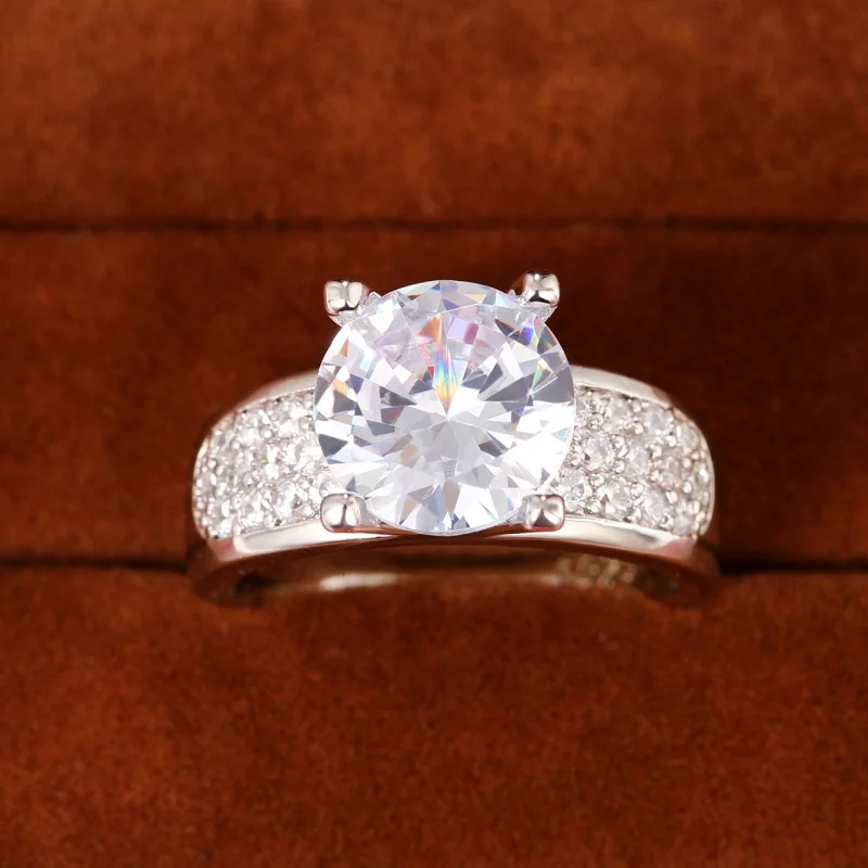 2026 Newly Designed Engagement Rings with Brilliant CZ Crystal Rings for Women Gorgeous Bridal Marriage Party Trendy Jewelry