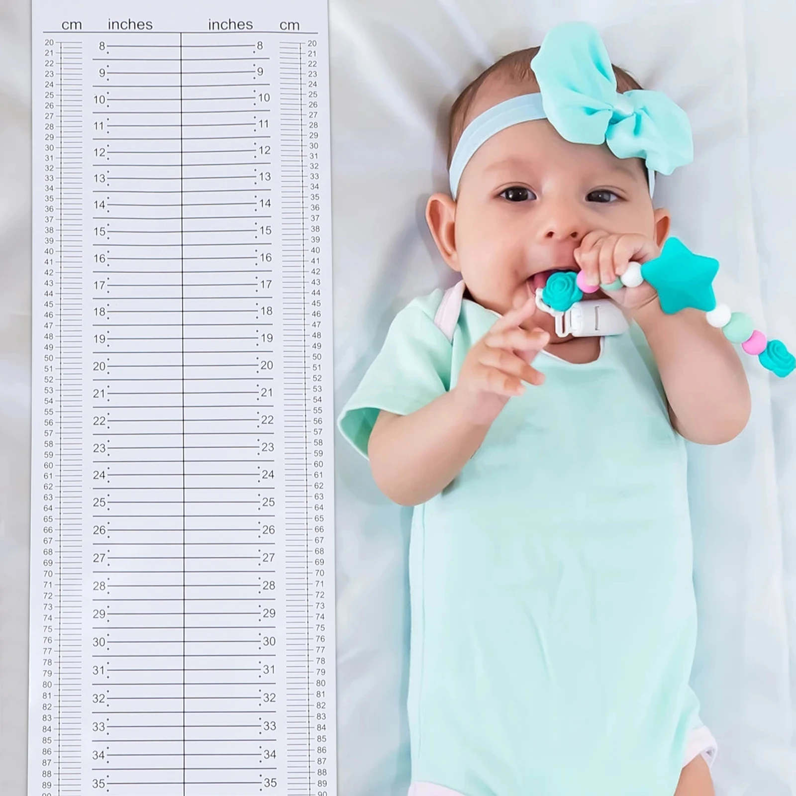 

s Baby Height Measuring Mat Safe PVC ABS Foldable Skin Friendly Washable Ruler for Home Professional Use