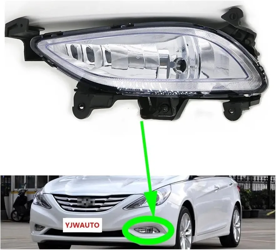 

For Hyundai Sonata 2010 2011 2012 Front Bumper Foglight Fog Light Fog Lamps Foglamp DRL Daytime Running Light