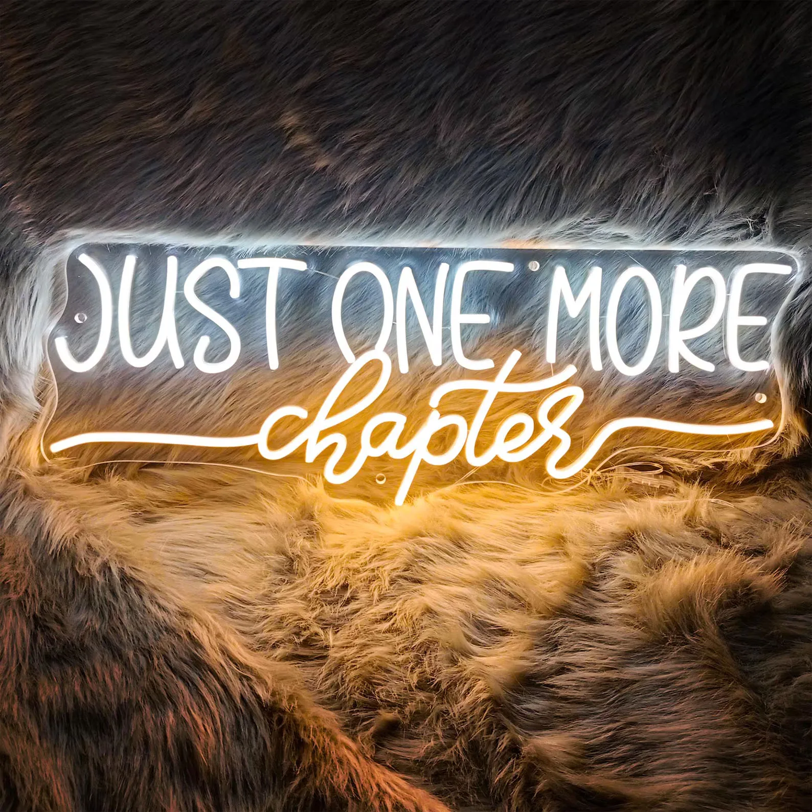 Just One More Chapter Neon Sign, Book Lovers Neon Sign Bookworm LED Decor, Bookish Decor Book's Day Lighting Librarian Reading