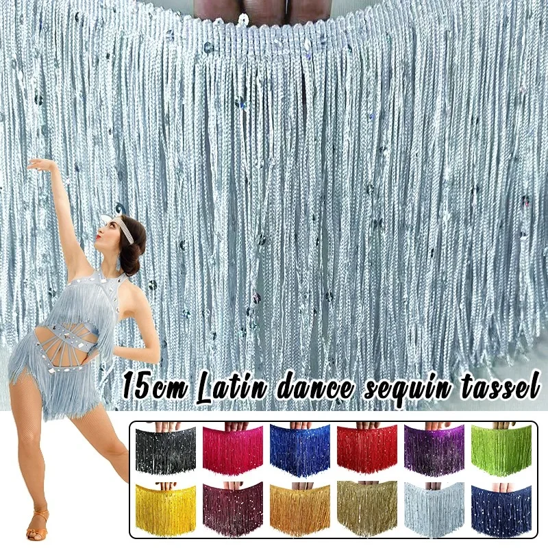 

10 м кисточки с бахромой, кружевная лента, кисточки, латинские платья, бахрома с блестками, декоративная отделка для занавесок, платьев, одежды